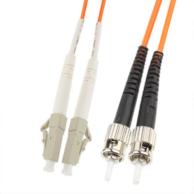 Ponticello in fibra ottica multimodale dual-core LC-ST, lunghezza: 3 m, Dual-Core Multi Mode Ponticello in fibra ottica multimodale dual-core LC-ST, lunghezza: 3 m, Dual-Core Multi Mode